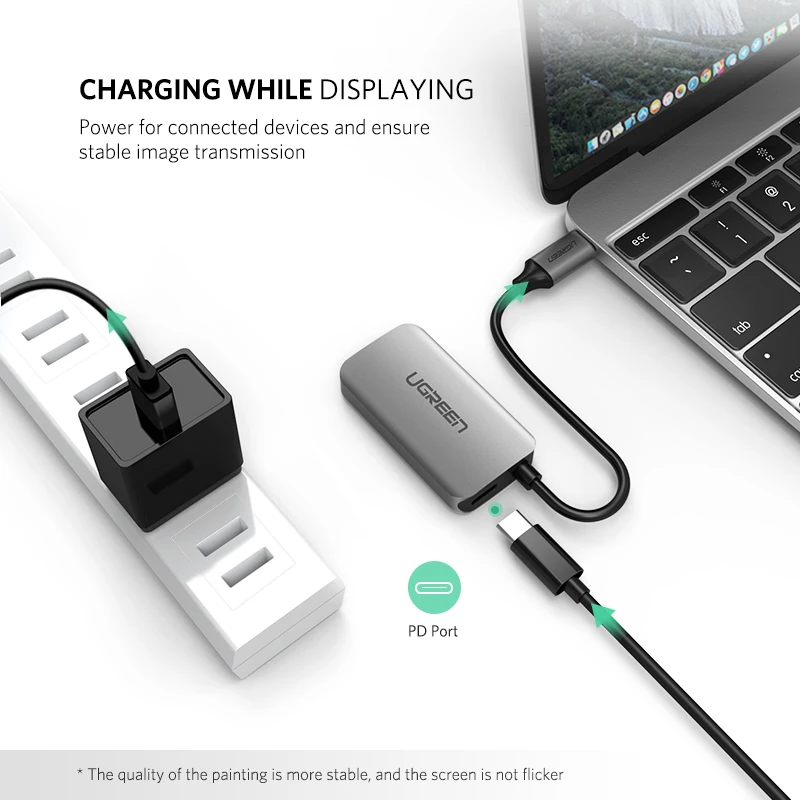 Ugreen USB C HDMI кабель Type к Thunderbolt 3 адаптер для MacBook Samsung Galaxy S10/S9 Huawei Mate 20 P20 Pro USB-C |