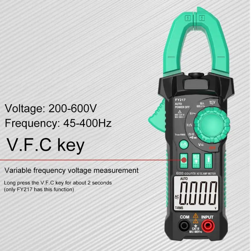 

Handheld Digital Multimeter Clamp 2000/6000 Counts ACV AC / DC Automatic Scale Measurement Ammeter Pliers Tester Tool