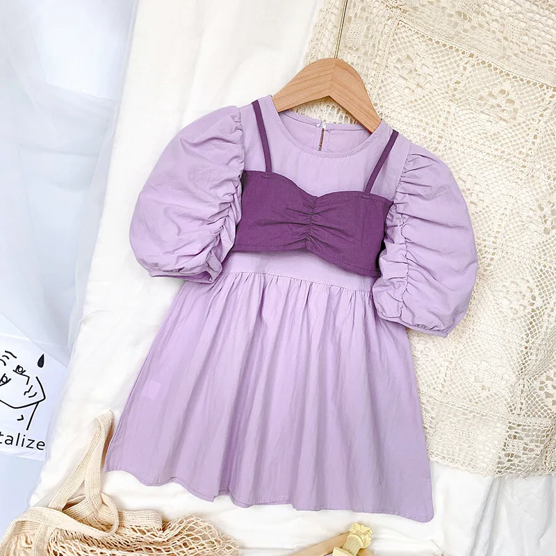 

Summer Kids Dresses for Girls Fashion Korean Short Sleeve Princess Dress Vestidos Party Birthday Dress Costume Cute