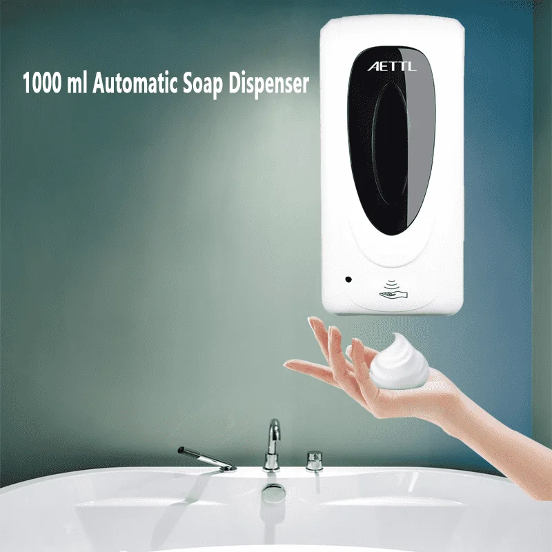 

1000ml Automatic Liquid Soap Dispenser Touchless Sensor Foam Hand Washer Sanitizer Alcohol Spray Wall Hand Washing Machine