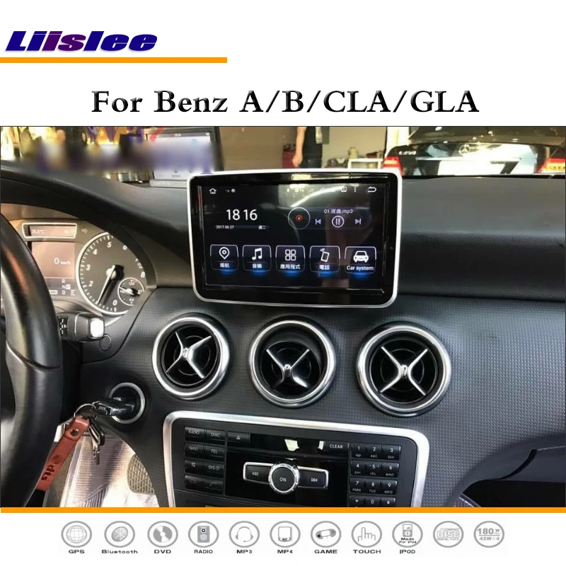 Liislee автомобильный Android мультимедиа для Benz A / B CLA GLA без AUX стерео радио BT WIFI CD DVD