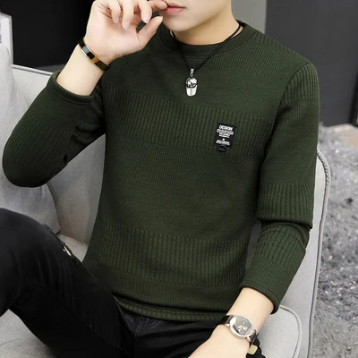 

Korean version of the bottoming shirt autumn multicolor round neck long sleeve T-shirt loose tide