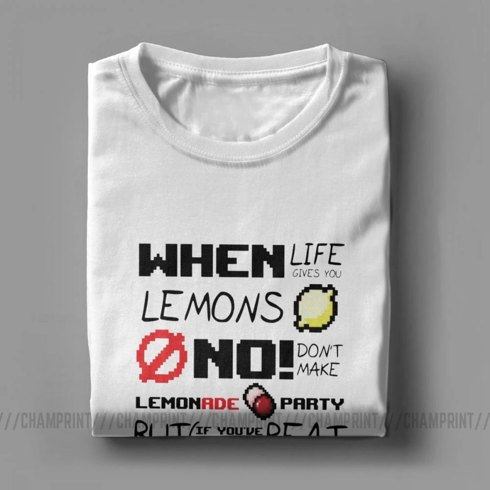 Футболка с коротким рукавом для мужчин футболка надписью When Life Give You Lemons большого