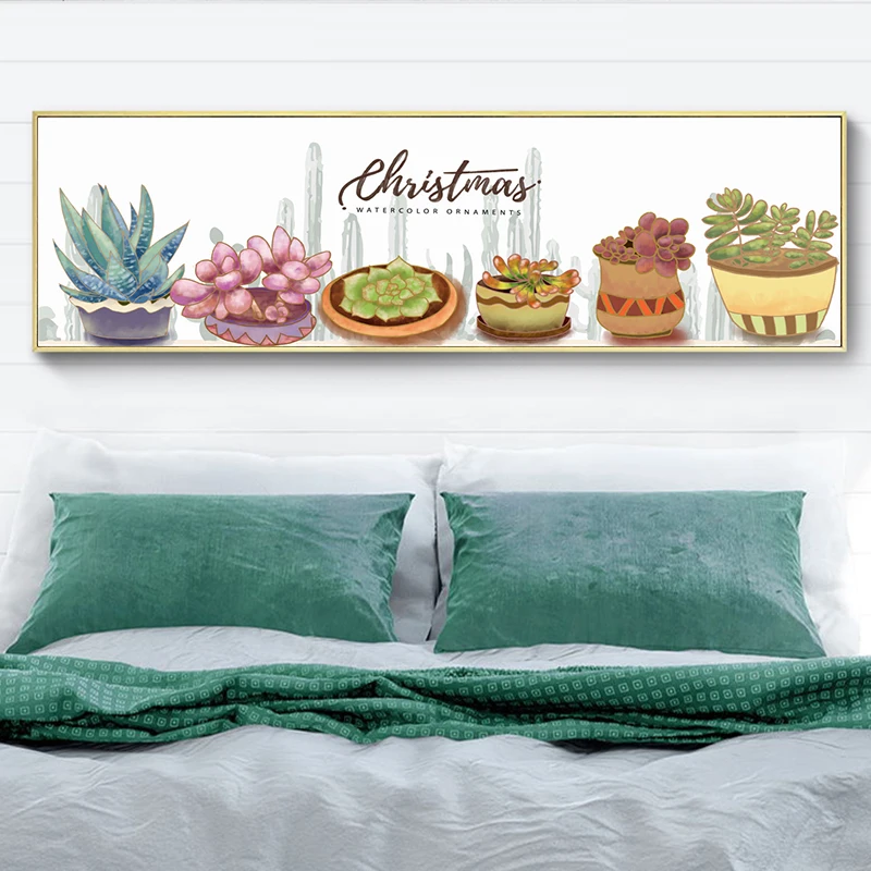 Цветочный Кактус растение настенное Искусство Холст постер и принт пейзаж