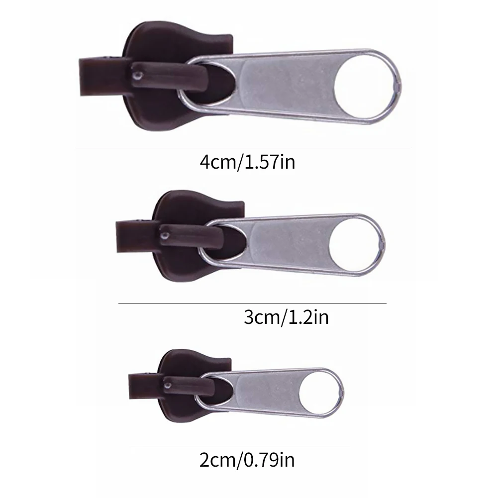 

12pcs Universal Instant Fix Zipper Repair Kit Replacement Zip Slider Teeth Rescue New Design Zippers Sewing Clothes Universal