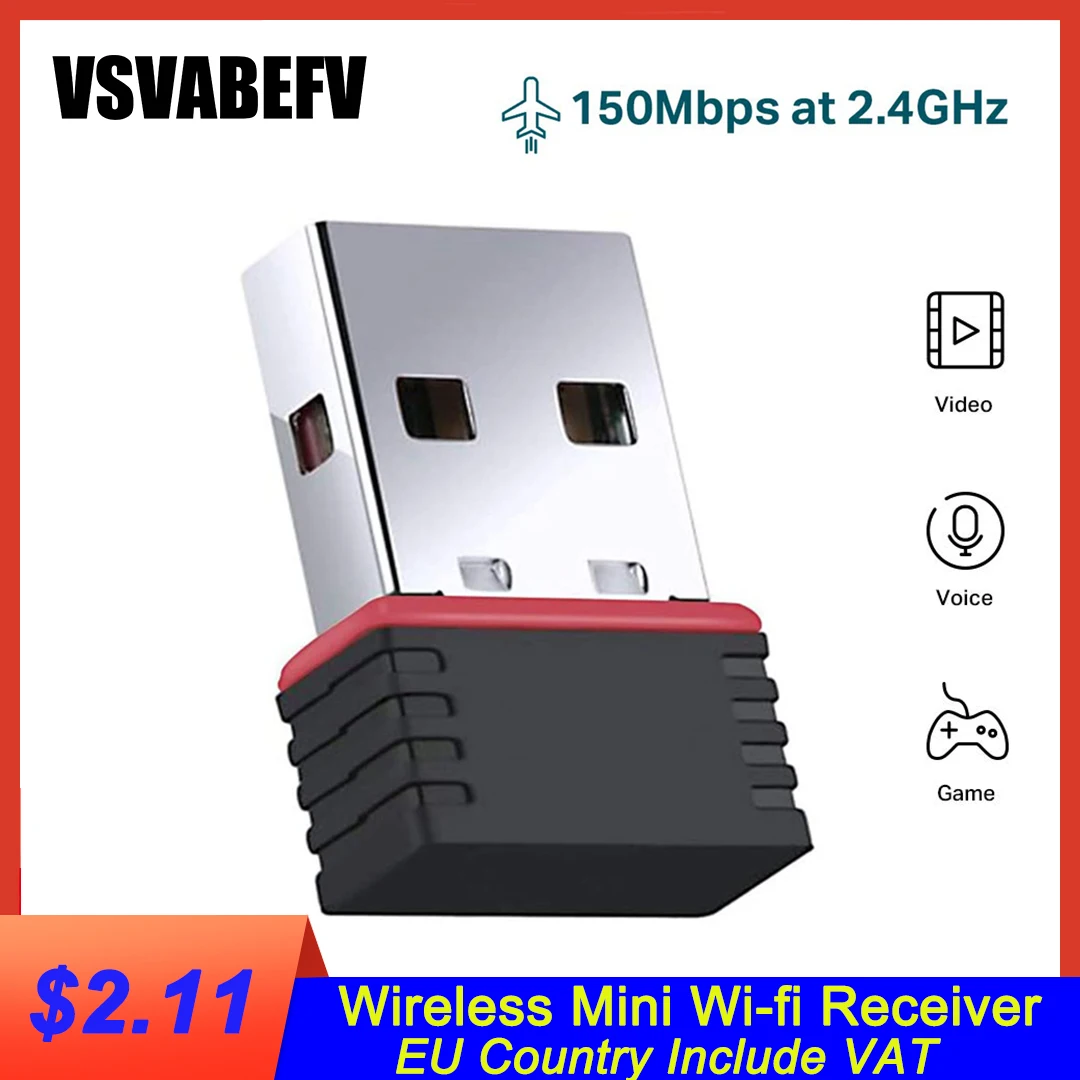 

VSVABEFV USB2.0 WIFI адаптер 150 Мбит/с Мини Миниатюрный аналоговый AP многофункциональная Сетевая Карта 802.11n 2,4 ГГц беспроводной Wi-Fi приемник