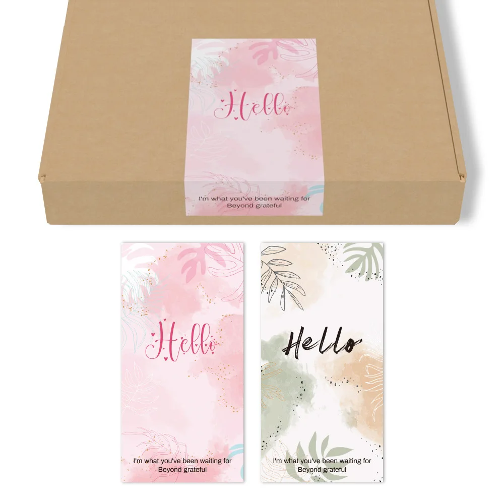 

50Pcs/Pack "hello,i'm what you've been waiting for" Flower Sticker Seal Label for Small Business gift Decor Thank You Sticker