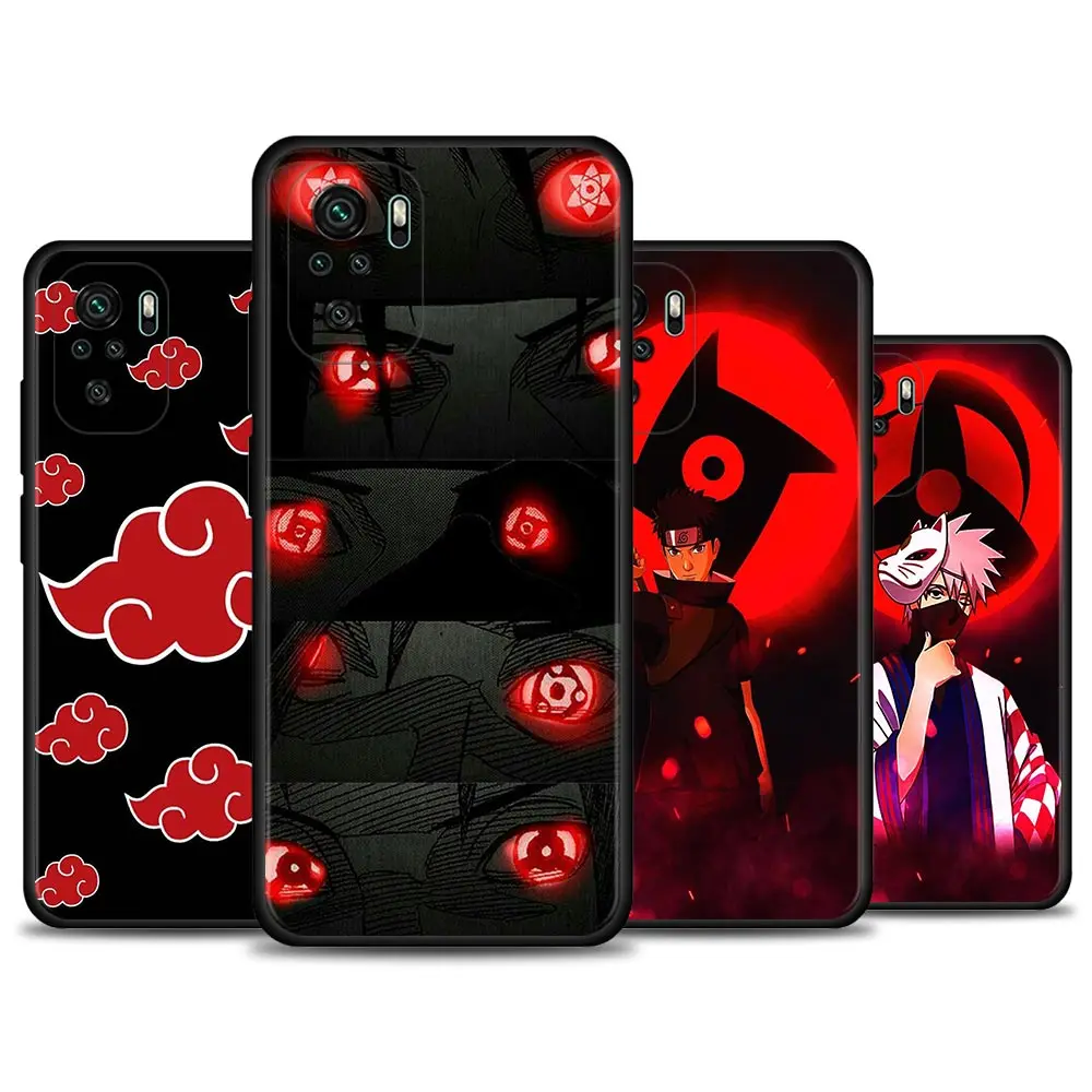 

For Redmi K40 Pro Plus 9 Power 9A 9C 9T 8A Shell Soft Case for Redmi Note 10 Pro Max 9 8 8T 7 Anime Cloud Red Eye