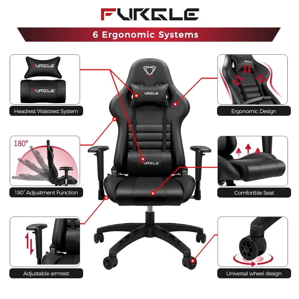 Furgle офисное кресло вращающееся игровое Кресло компьютерное с высокой спинкой