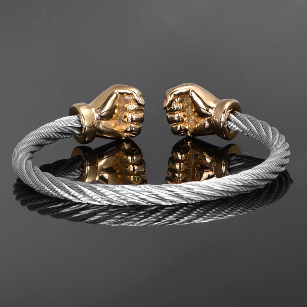 

Open Cuff Bangle Men Fist Elastic Bracelet Titanium Steel Bangles Opening Gold Dubai/Brazil / Bracelets & Bangle For Men Woman