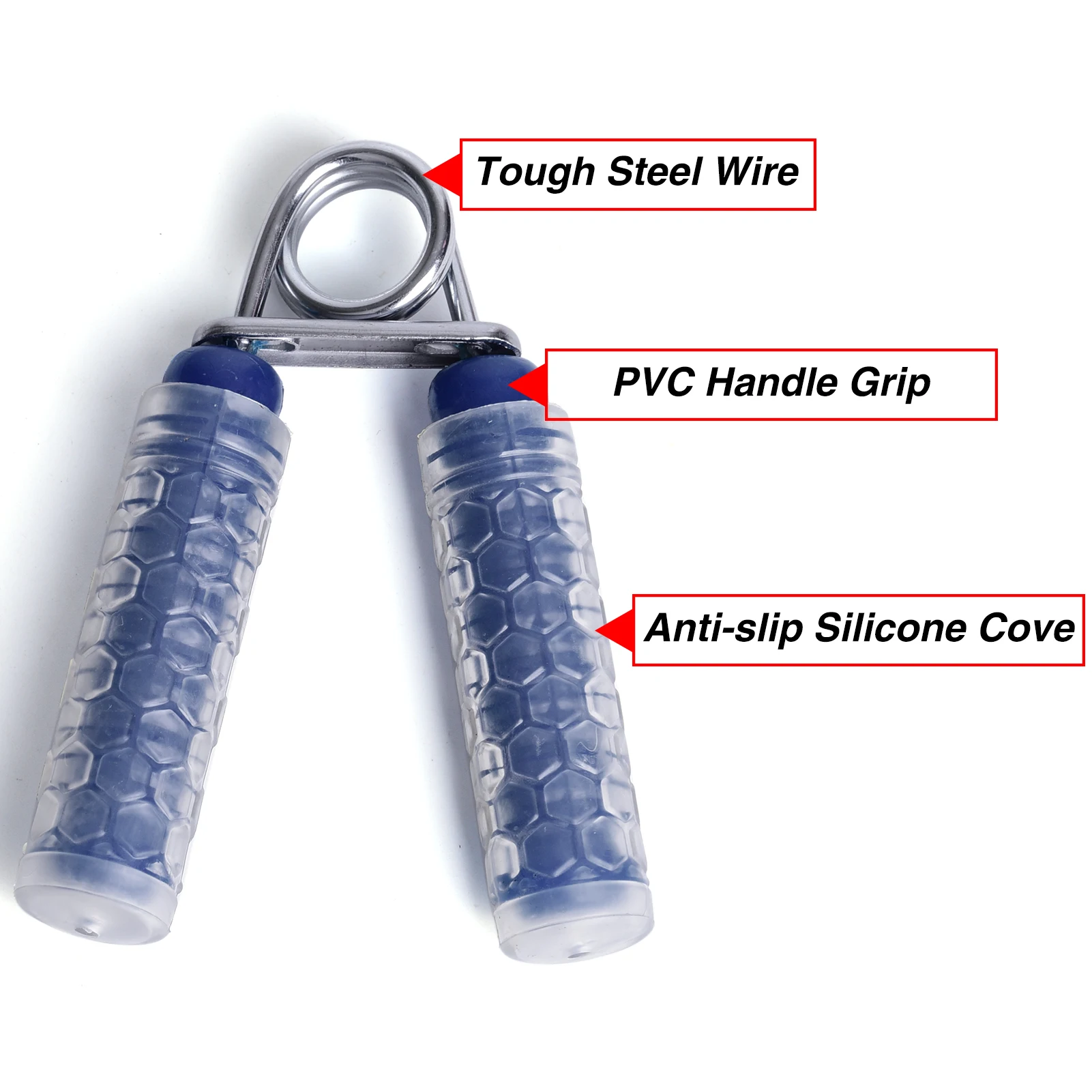 

1 Pair Hand Grip with Anti-slip Silicone Hand Grip Finger Exerciser Finger Strengthener for Home Office Gym