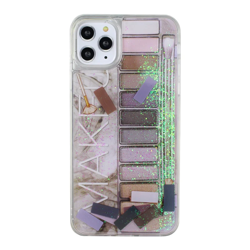 Makeup cosmetic quicksand case for iphone 14 XS Max XR Bling glitter Dynamic liquid hard phone case 13 iphone 11 Pro 7 8 plus 12