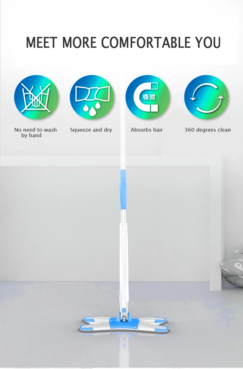 Швабра Sokoltec горизонтальная для мытья без рук плоская бабочка ленивая