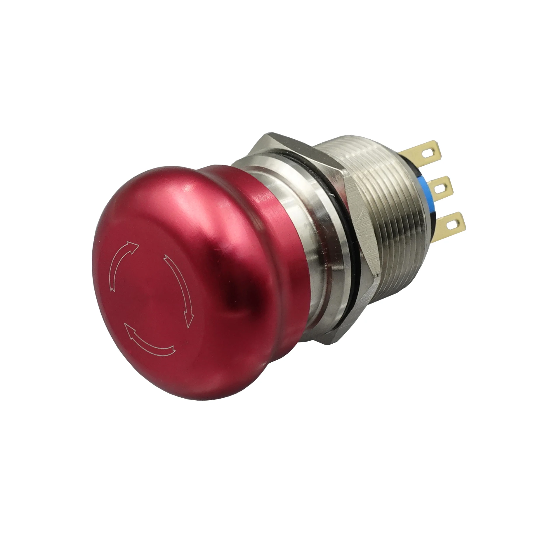 1 шт. переключатель кнопки аварийного останова 22 мм 3Pin красный поддерживается
