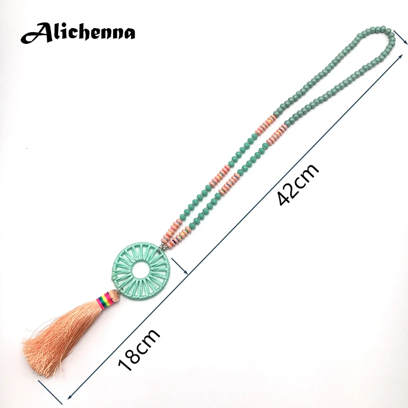 Alichenna ювелирные изделия ручной работы кольцо кисточкой ожерелье богемная