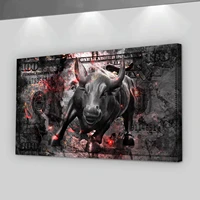 wall art wall street charging bull canvas painting nordic posters and prints decoration pictures living room salon no frame