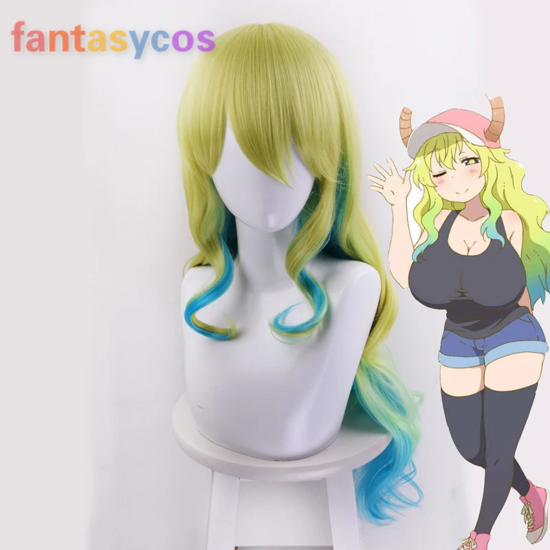 Lucoa Кобаяши Дракон головной убор &quotгорничная&quot термостойкие парики из