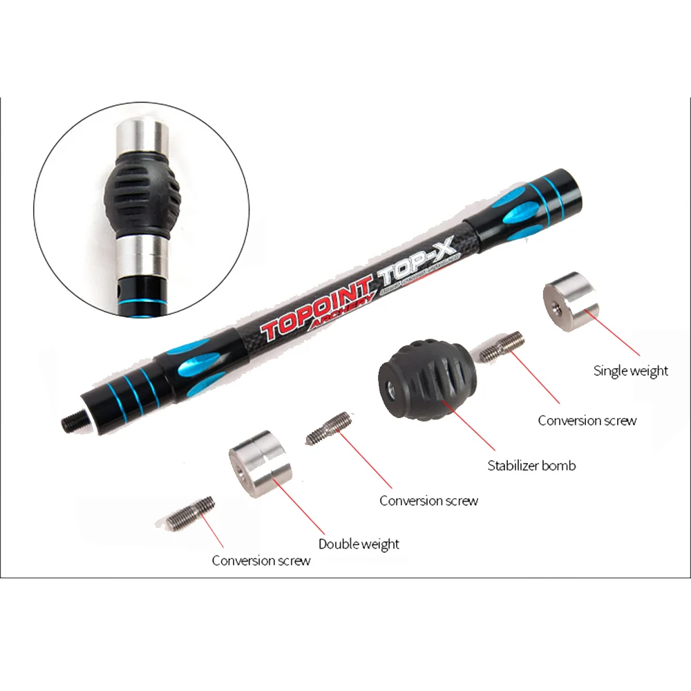 Kaufen Topoint PR633 Seite-Bar 10/12/15 Zoll 3K Reinem Kohlenstoff Faser Stabilisator Für Verbindung Bogen Bogenschießen