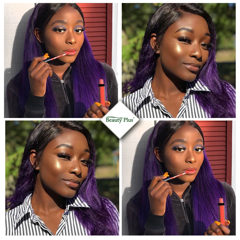 Перуанские прямые человеческие волосы с эффектом омбре 1 комплект