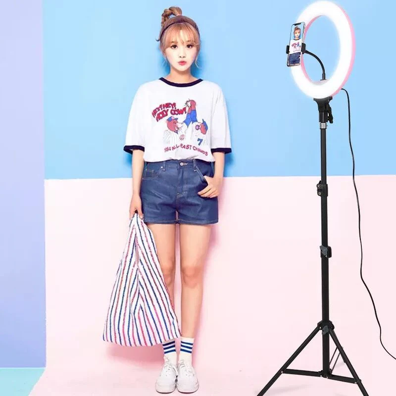 Кольцевой светильник для студийной фотосъемки 32 см светодиодный 3500 5600K с