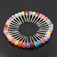 40pcslot dental lab materials colorful nylon latch small flat polishing polisher prophy brushes dentist product wholesale tool