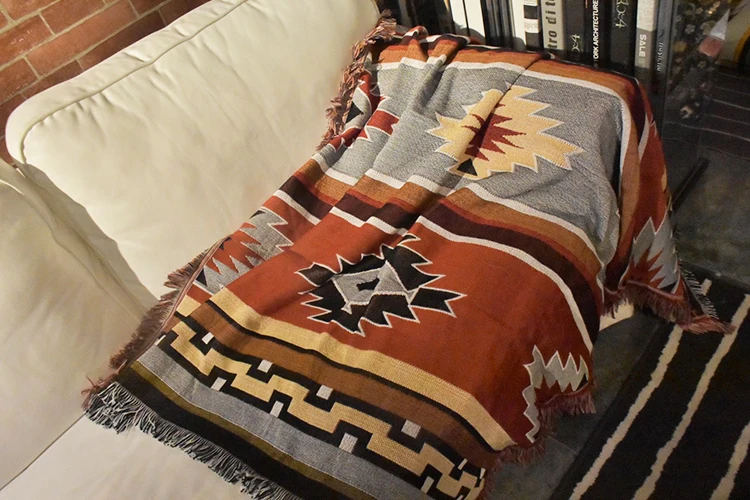 

Geometric Patterns Tapestry Personality Cotton Wall Aesthetic European Tapestries Living Room Wandteppich House Decor DF50GT