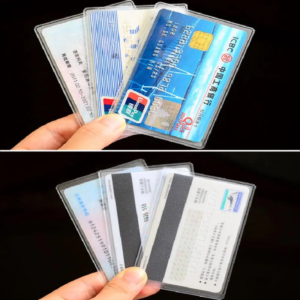New 5PCS/lot PVC Transparent Auto Documents Cover Russian Driver's License Case Protect Car ID Card Holder for Men Women | Багаж и