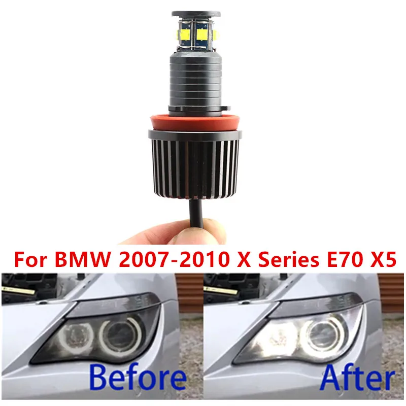 

Высокая Мощность без ошибок для BMW 2007-2010 серии X E70 X5 Ангельские глазки 120W h8 супер белый 6000 К Halo Кольцо светодиодный светильник