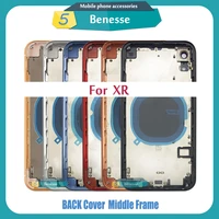 high quality for iphone x xr battery back cover middle chassis frame sim tray side key parts rear housing case assembly