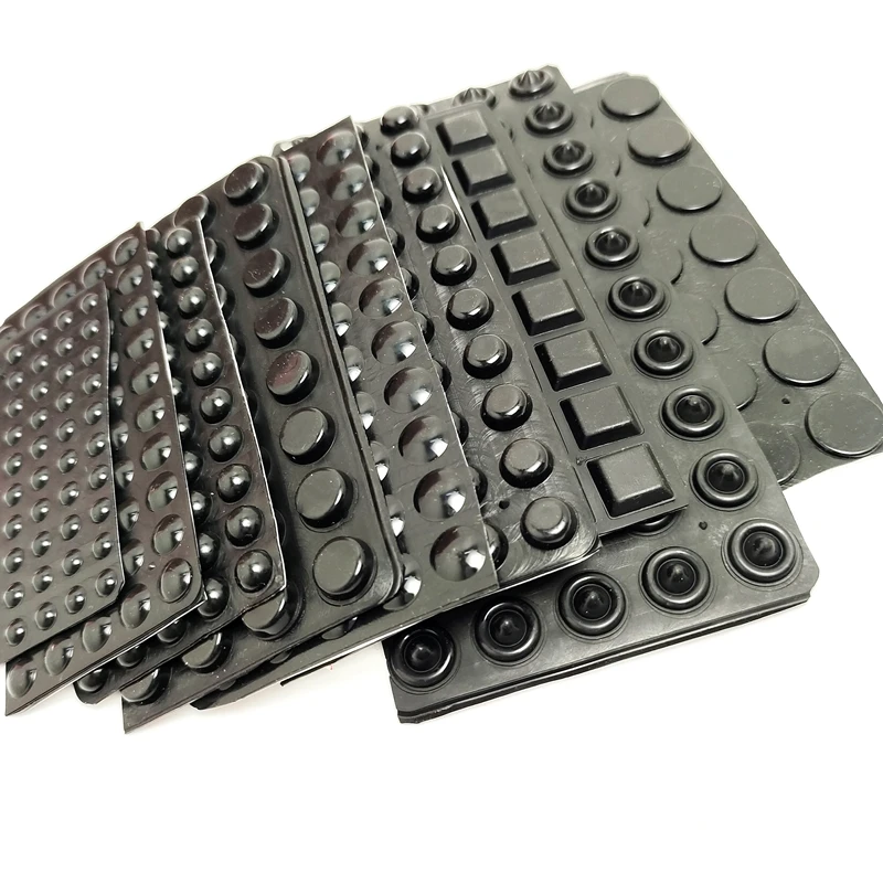 Черная самоклеящаяся демпфер для мебельной двери прочный стопор от столкновений