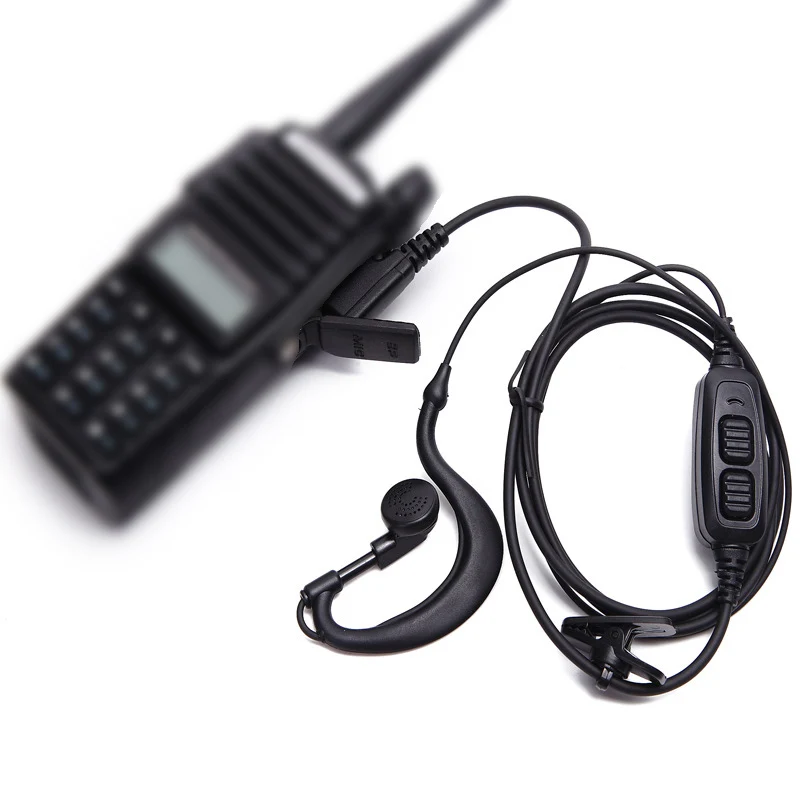 Двойные наушники PTT с микрофоном для Baofeng UV-82 UV-82HP UV-82HX UV-8 UV82L UV-89 UV-82TP GT-5TP аксессуары