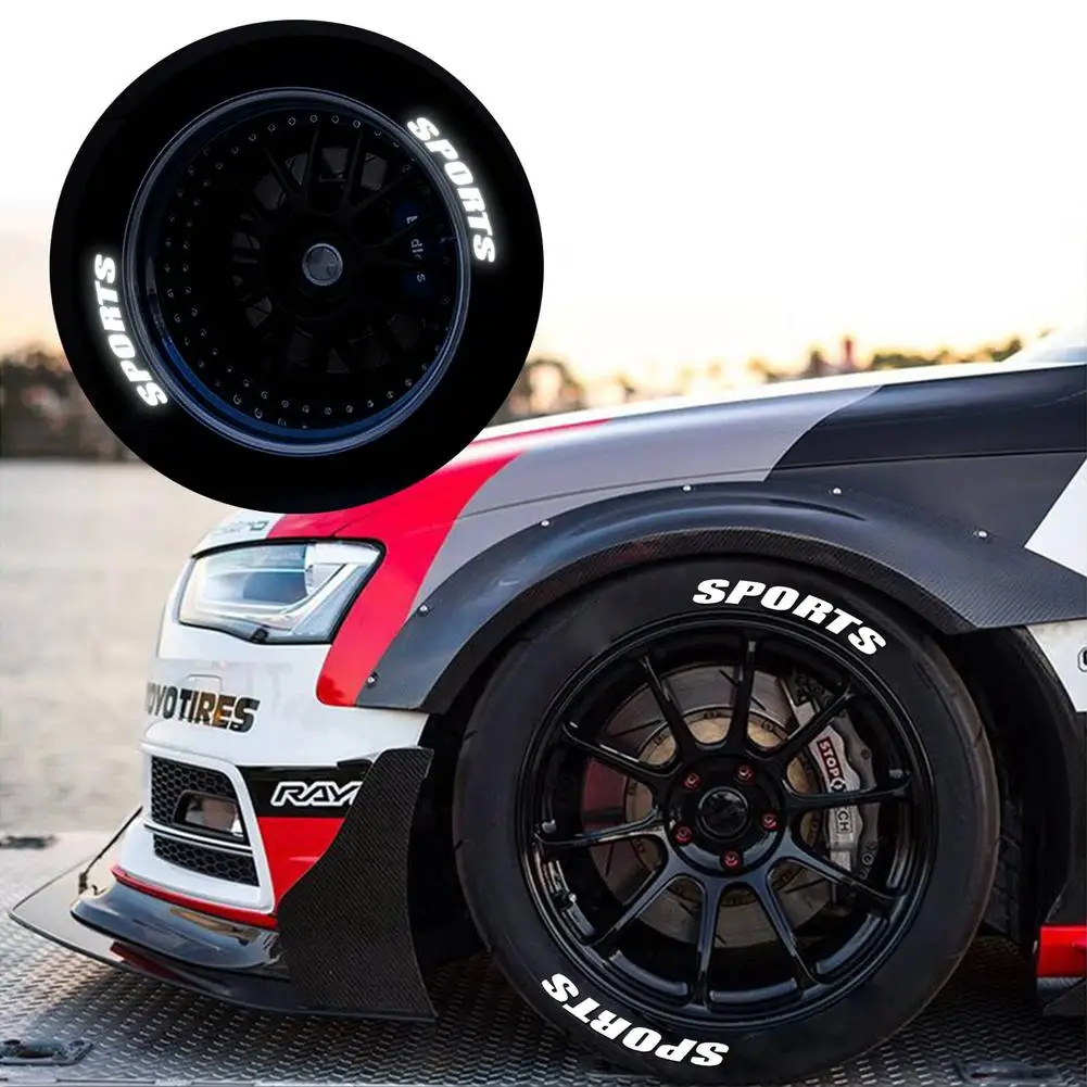

3 Styles Car Soft Rubber Stickers Letters Reflective Motocross Bike Motorcycle Wheel Stickers And Decals Reflective Rim Tape