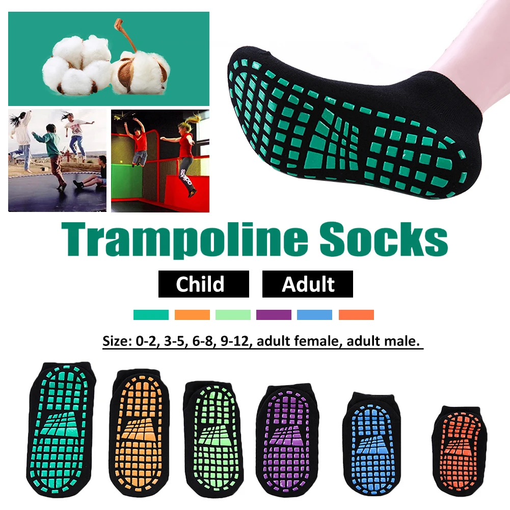 

Children Polyester Cotton Anti Skid Socks Trampoline Socks Adult Comfortable Wear Non Slip Sports Socks yoga socks Foot massage