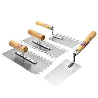 carbon steel trowel bricklaying putty knife scraper blade shovel wall plaster knife tiling sawtooth hand construction tools