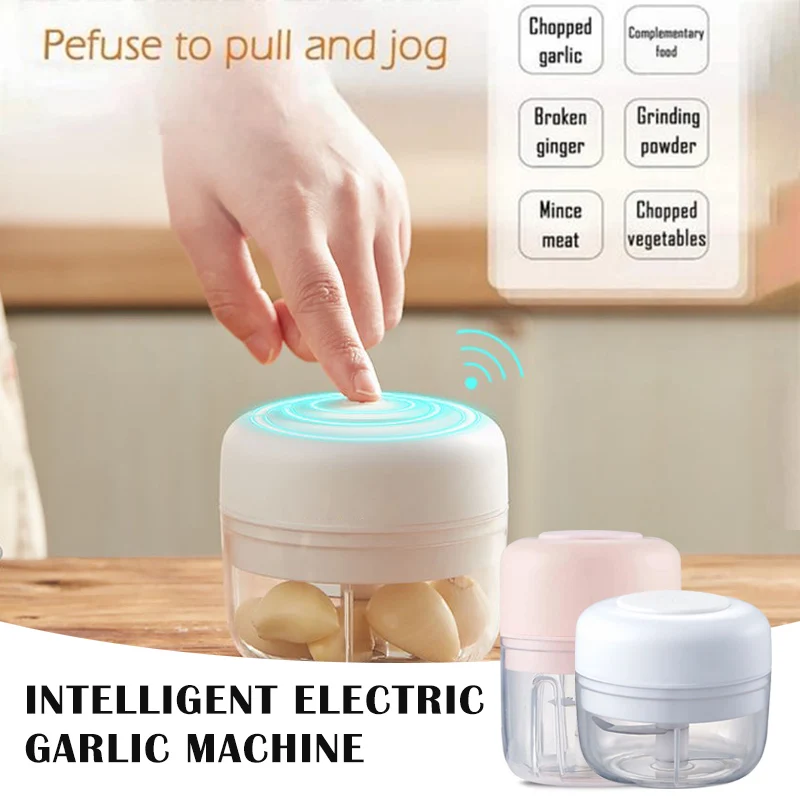 Беспроводной Электрический чесночный пресс Мясорубка мини измельчитель для еды