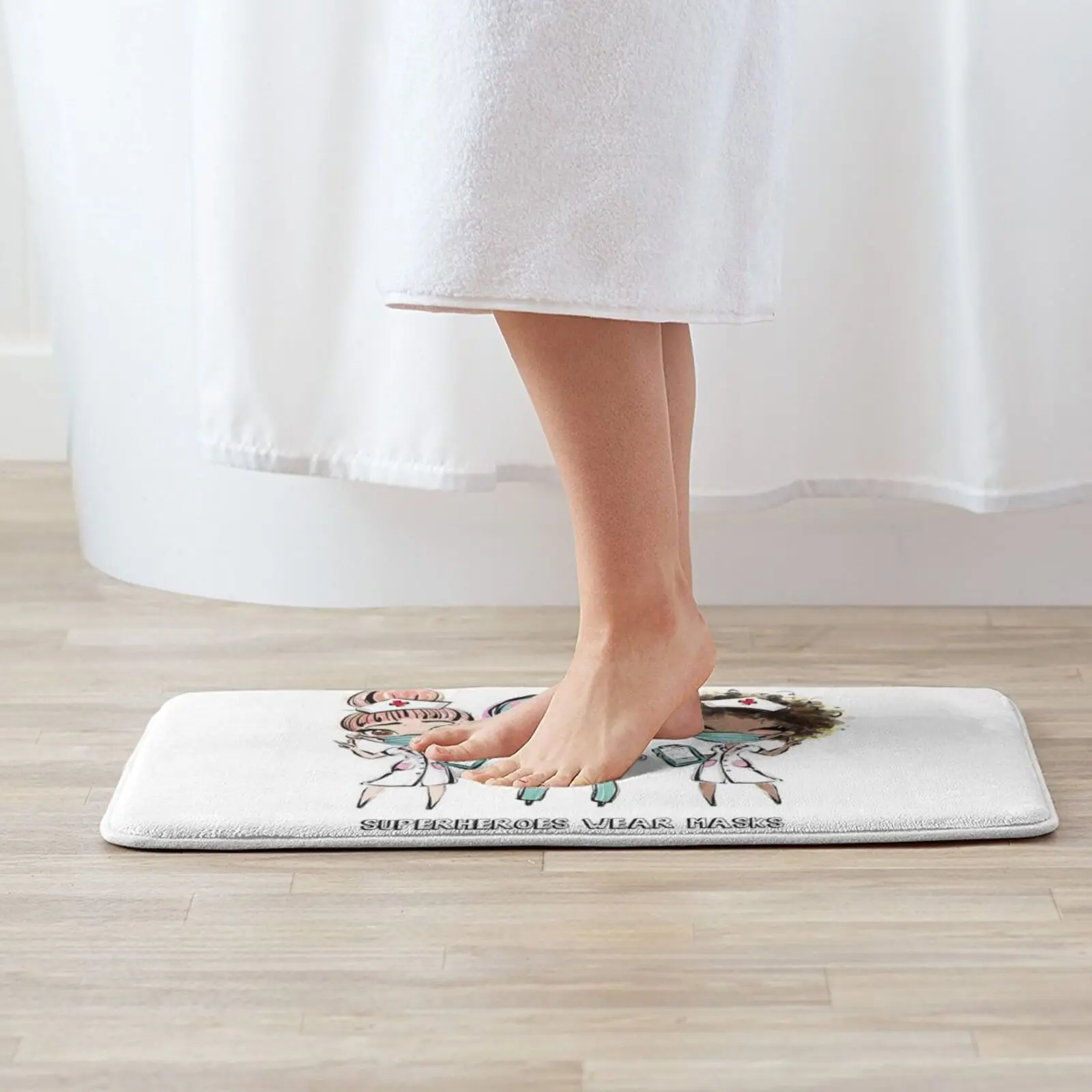 Супергерои маски необходимые работники Подарочный коврик для медсестер ковер