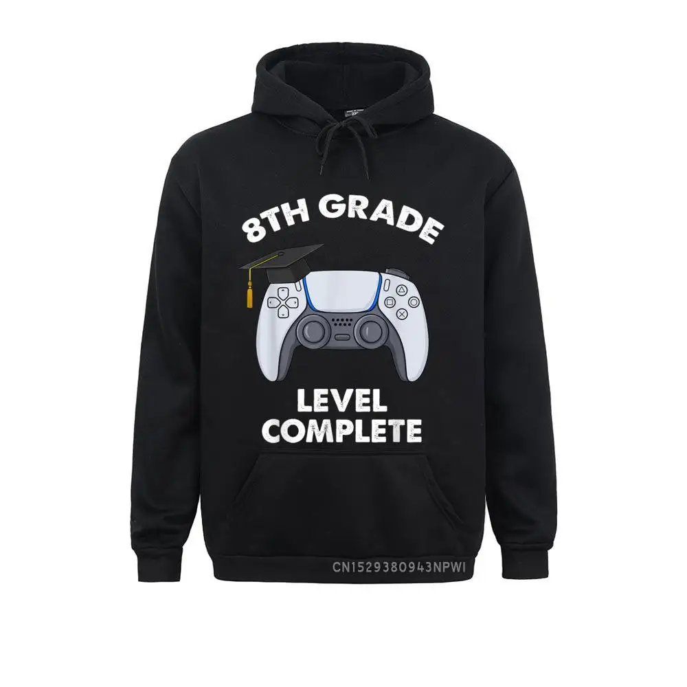 

8th Grade Level Complete Graduation Gamer Boys School Pullover Hoodies For Men Print Sweatshirts Fitness Dominant Sportswears