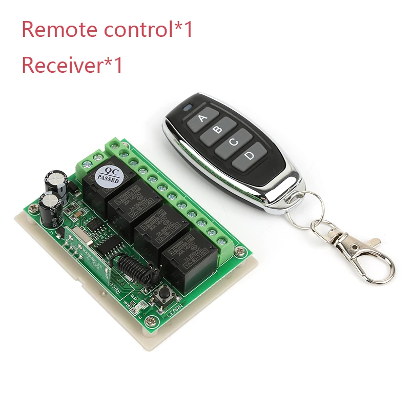 

New 315MHz/433 MHz AC220V Receiver All Light Switch Power Switch LED Light Switch Car Light Switch AK-BK-2 Button Remote Control