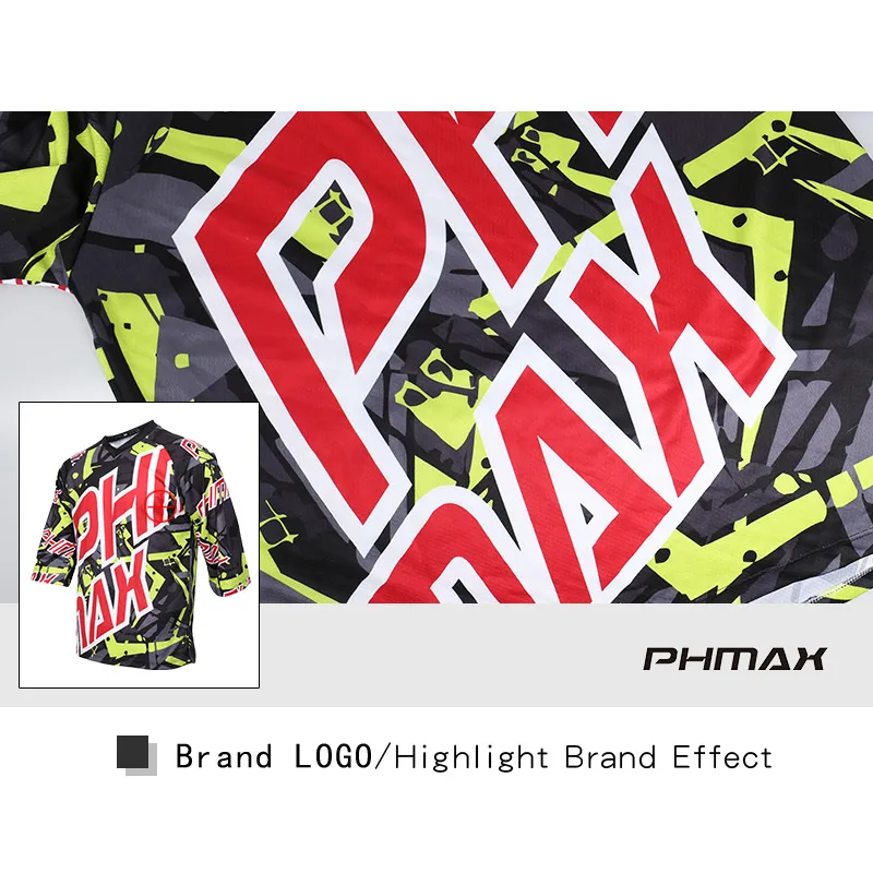 PHMAX велосипедная одежда спортивные майки дышащая быстросохнущая рубашка DH