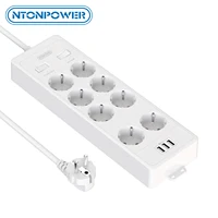 ntonpower 4000 joules surge protector usb power strip with 2 independent switch wall mountable network filter for home office