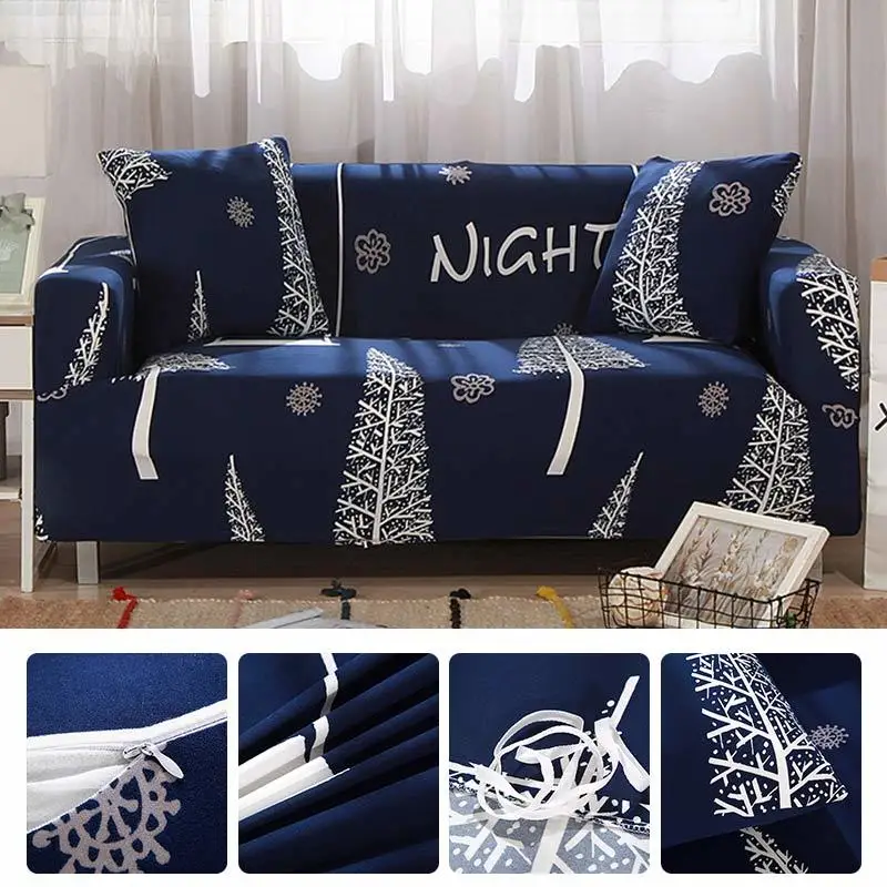 Sofa Slipcovers Printing Stretchable Elastic Cover Modern 4 Seater SA47008 | Дом и сад