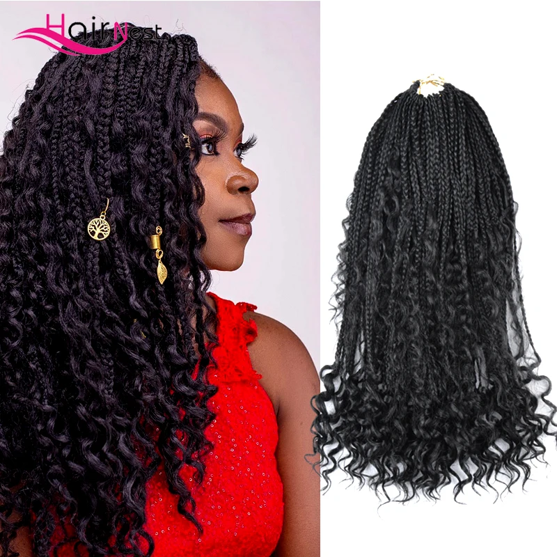 

Hair Nest Synthetic Hair locs Spring Twist Crochet Braiding Hair Extension Soft Locs For Black Women Braided Box Braids