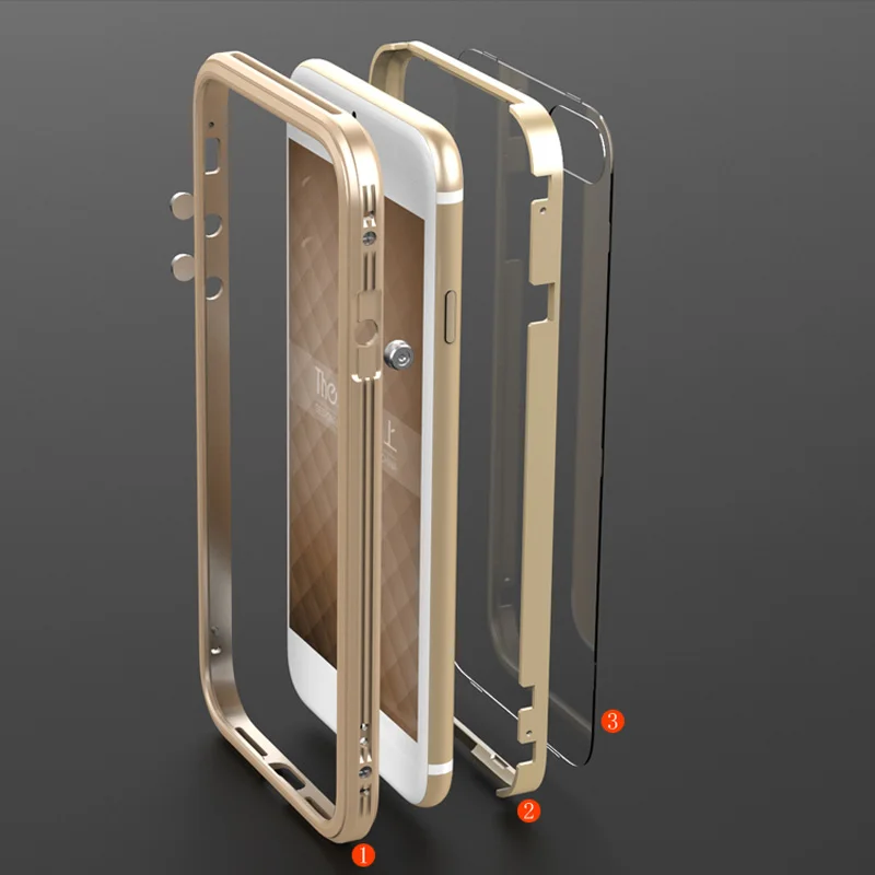 Прозрачный металлический чехол бампер для iPhone 8 Plus ультрароскошная алюминиевая