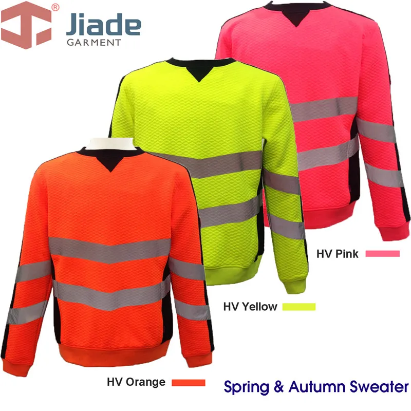 Толстовка Jiade для взрослых с высокой видимостью желтая/оранжевая HiVi-розовая