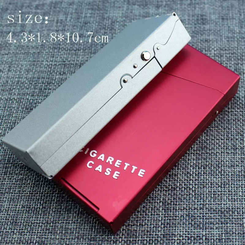 Тонкая сигарета чехол металлическая коробка для хранения сигар Портативный