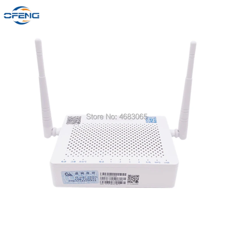 Оптоволоконный модем ZTE GPON ONU ONT F663NV3A 1GE + 3FE 1Voice 1USB WIFI 2 4G FTTH оптический сетевой