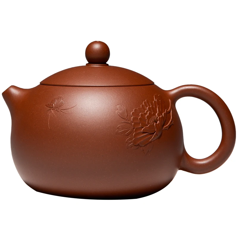 

Royal pot of yixing recommended famous household pure ore all hand purple clay teapot recent xi shi pot peony