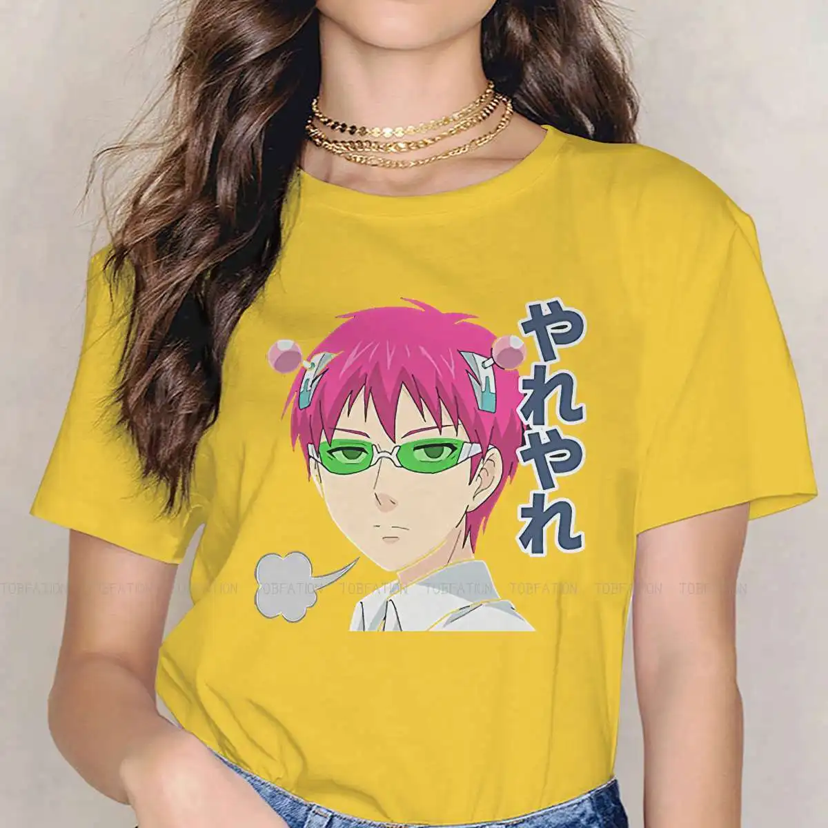 

The Disastrous Life of Saiki Kusuo TShirt for Woman Girl 4XL Designs Soft Leisure Sweatshirts T Shirt Novelty Loose