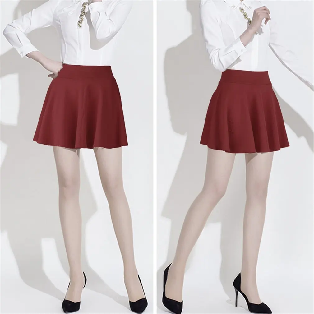 Новейшая юбка с завышенной талией плиссированные юбки черный Мини Сексуальная в