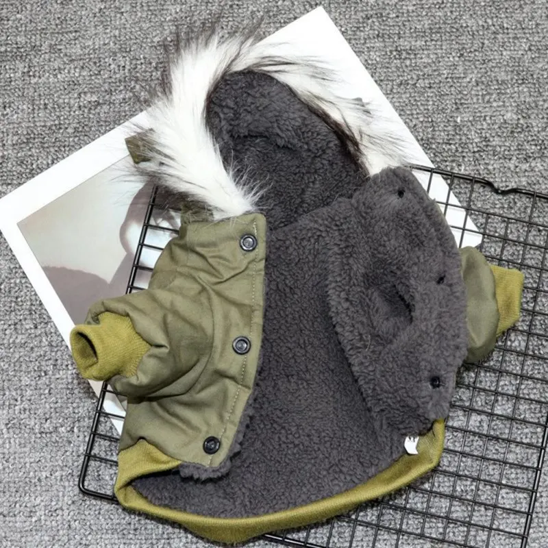 

Пальто для маленьких и средних собак чихуахуа зимняя теплая одежда для собак куртка для щенков одежда с капюшоном йоркширская толстовка од...